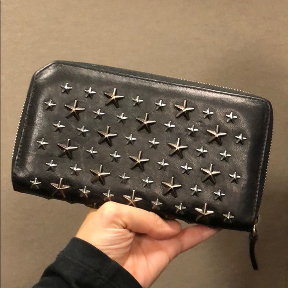 Jimmy Choo Handbags - Black leather Jimmy Choo wallet with stars